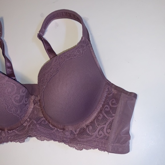 Déesse Lingerie Lavender Mesh and Lace Push Up Bra - Women’s Size 36B / B36 - Picture 6 of 9
